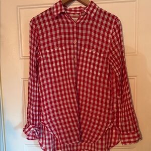 Red Checkered Ralph Lauren vintage women’s button up Shirt size m